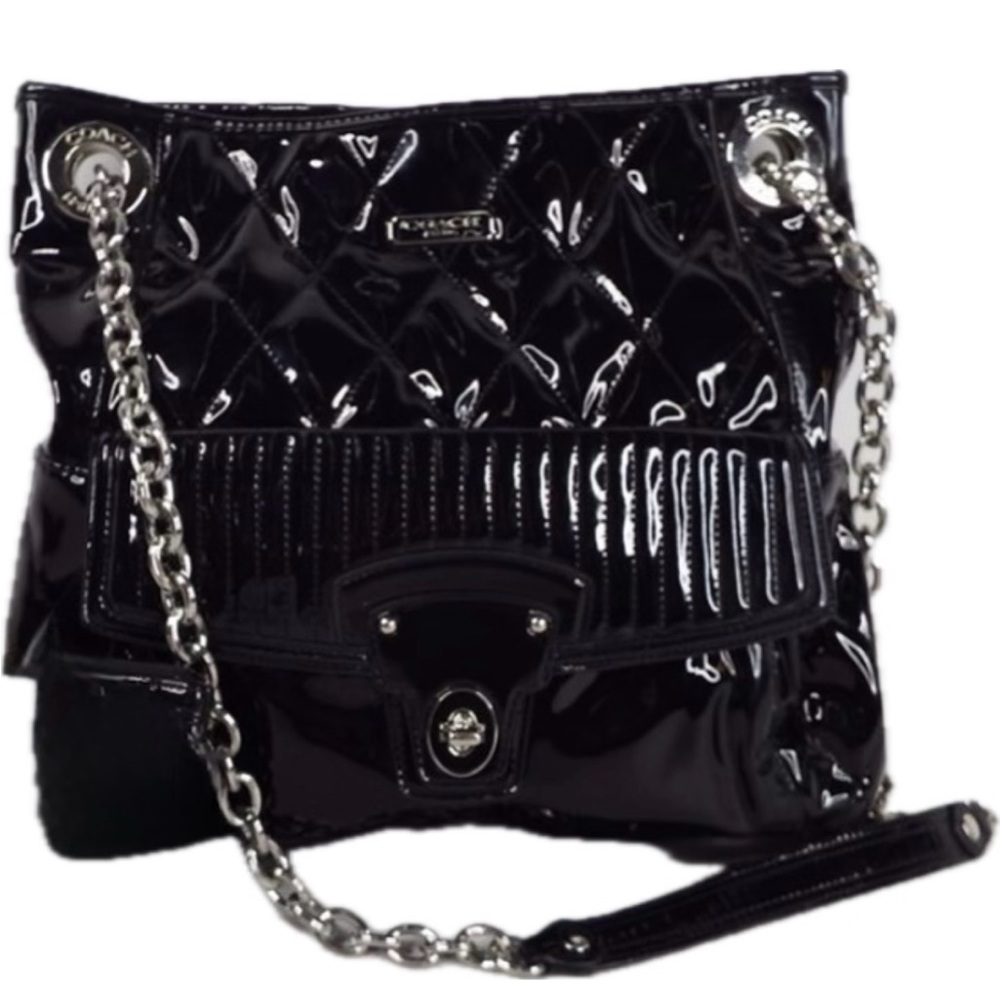 Coach Poppy Liquid Gloss Quilted Shoulder Bag